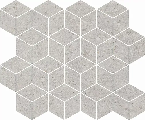 Фото Декор T017\14053 Риккарди мозаичный серый светлый матовый 45x37,5 Россия