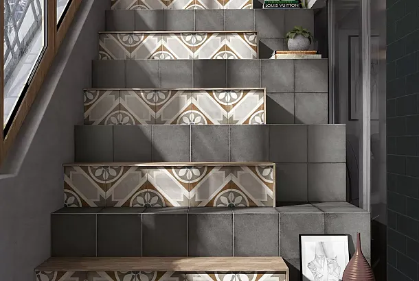 Фото Керамогранит Equipe 24395 Art Nouveau Grey 20x20 Испания