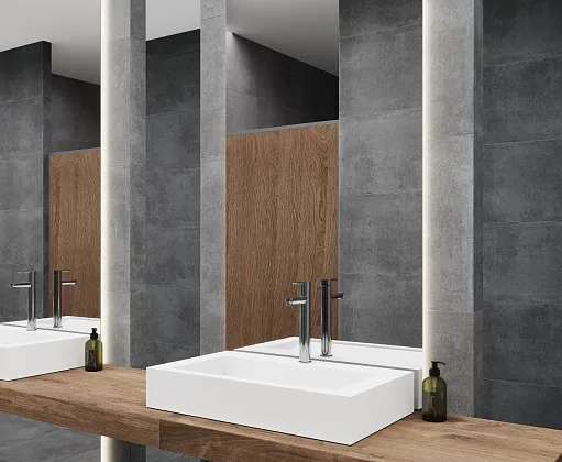Фото Керамогранит Laparet Betonica Graphito Pro Графитовый Матовый R11Soft 60Х120 Индия