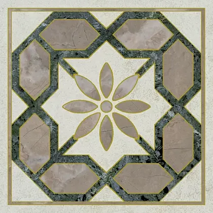 Фото Декор OS\A283\SG606220RL Серенада 1 лаппатированный обрезной 7,2x7,2 Россия