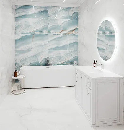 Фото Керамогранит Majestic White Polished 60x120 (С0003696) Индия