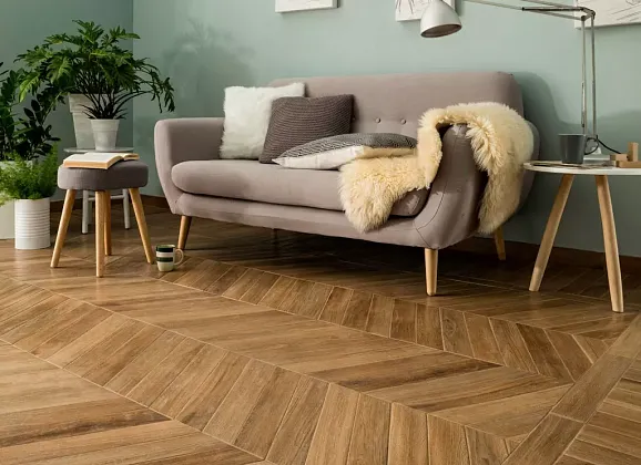 Керамогранит J86584 Vintage DORE CHEVRON 7,5x40,7 для гостиной, для кухни, для прихожей Фото Керамогранит J86584 Vintage DORE CHEVRON 7,5x40,7 Италия