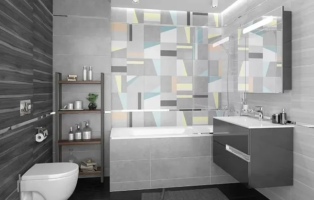 Фото Плитка Cement белый 25х75 Беларусь