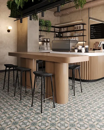 Фото Керамогранит Smile Tile Siena Toledo 19,8x19,8 Индия