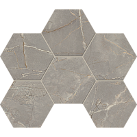 Фото Мозаика BR03 Bernini Hexagon Grey неполированная 25x28,5