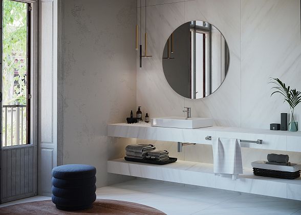 Фото Керамогранит Persian White Satin 60x120 (MPL-058626) Россия