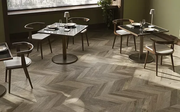 Фото Керамогранит Sant Agostino Yorkwood Brown 20x120 Италия