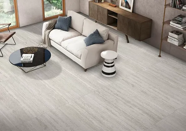 Фото Керамогранит Ennface ENSTN3212CR80160 Travertine Beige Carving 800x1600x9 Индия