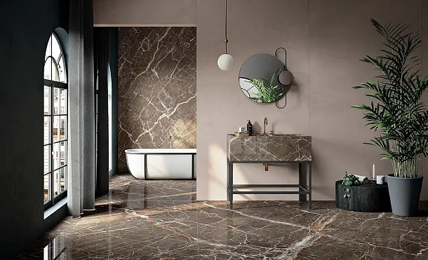 Фото Керамогранит Fondovalle INF2895 Infinito 2.0 Onyx Ice Crystal Polished 120x278 Италия