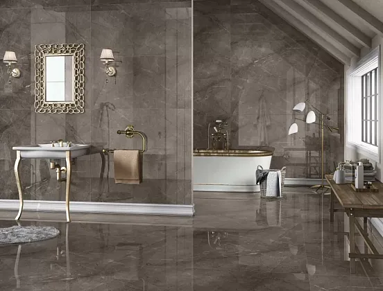 Фото Керамогранит Copper Slab black 60x120 Индия