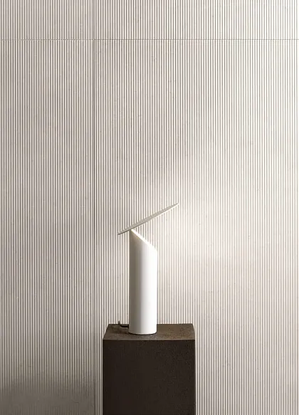 Фото Керамогранит Refin RL26 Etherea Stripe White 3D R 60x120 Италия