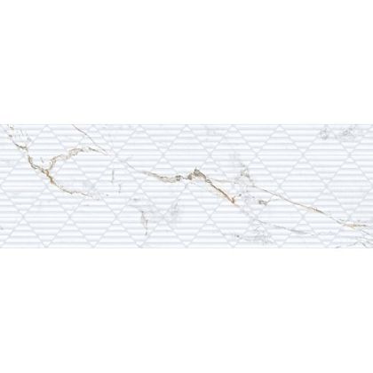 Фото Керамическая плитка 9547 Iguazu White Relieve 30х90 Испания