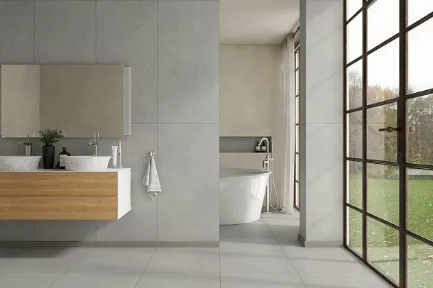 Фото Керамогранит Ennface ENLFT4013CR60120 Neutral Grey Carving 600х1200х9 Индия