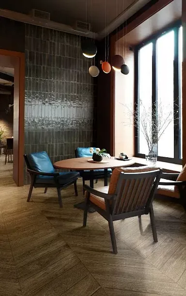 Фото Керамогранит R9SX Ossimori Chevron Miele Extra Matt 11x54 Италия