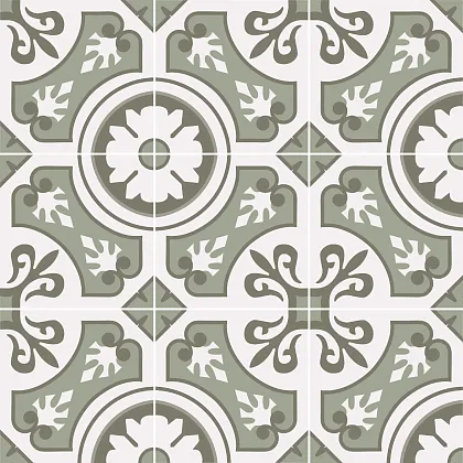 Фото Керамогранит Smile Tile Пальмира зеленый 20x20 Индия