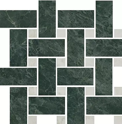 Фото Мозаика T038\SG6542 Серенада мозаичный зеленый лаппатированный 32x32 Россия