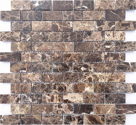 Фото Мозаика LeeDo Ceramica Pietrine Emperador Dark POL 23x48x4 Китай