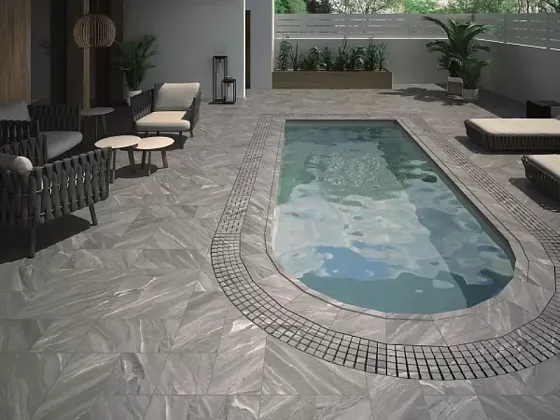 Фото Клинкерная плитка Gres de Aragon Tibet Anti-Slip Blanco 30x30 Испания
