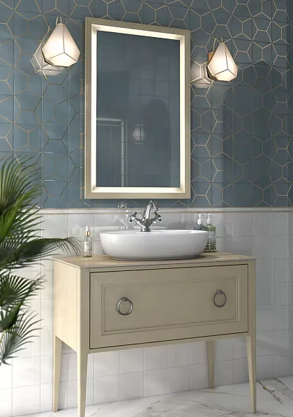 Фото Плитка 17064 Витраж желтый 15*15 Россия