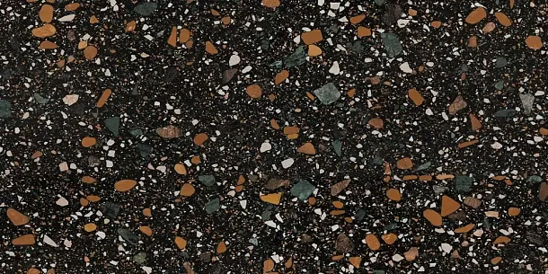 Фото Керамогранит Ennface ENIND3214MT80160 Terrazzo Black Matt 800x1600x9 Индия