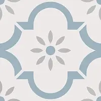 Фото Керамогранит Smile Tile Арабески голубой 20x20