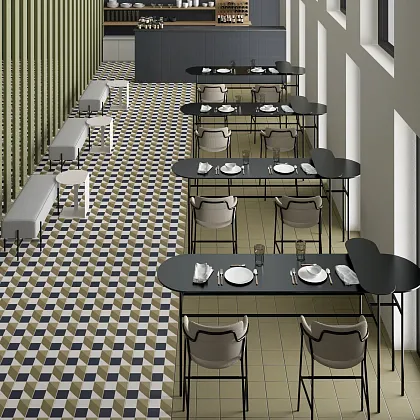 Фото Керамогранит Equipe 27688 Bauhome Band Cold 20x20 Испания