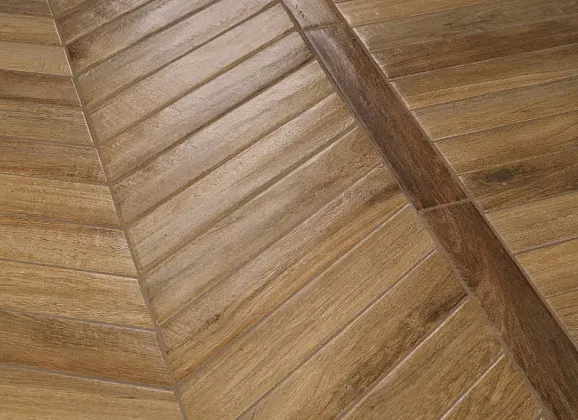 Керамогранит J86584 Vintage DORE CHEVRON 7,5x40,7 для гостиной, для кухни, для прихожей Фото Керамогранит J86584 Vintage DORE CHEVRON 7,5x40,7 Италия