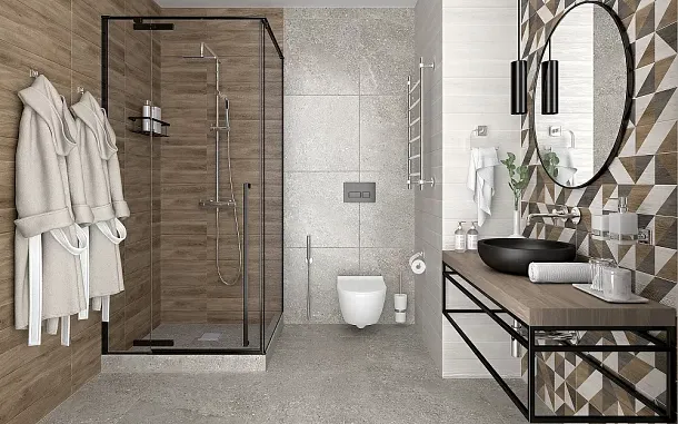 Фото Плитка 60140 Avenue бежевый узор 20х60 Россия