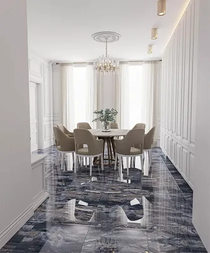 Керамогранит Apulia Blue Sugar 60x60 для гостиной, для ванной, для туалета, для прихожей Фото Керамогранит Apulia Blue Sugar 60x60 Индия