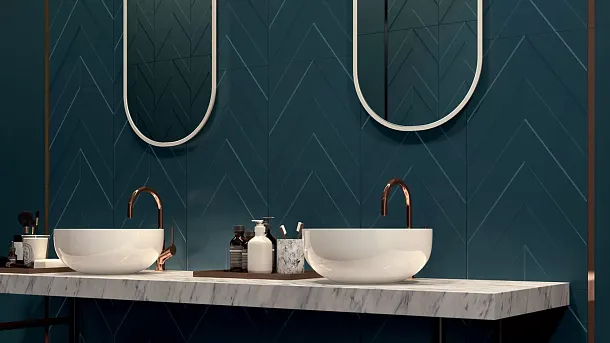 Фото Плитка E055 4D Diamond White Decor 40x80 Италия