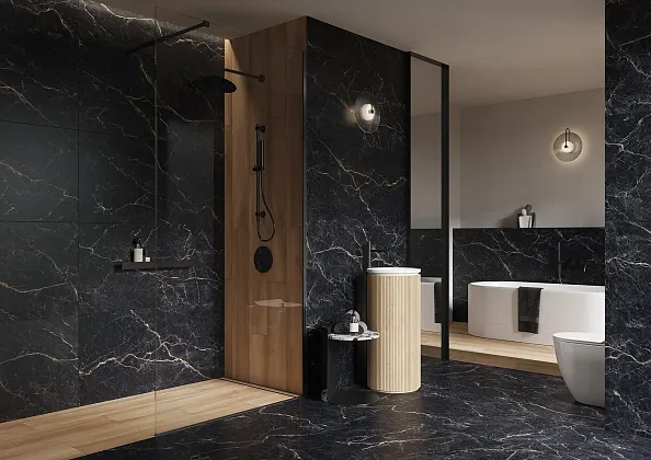 Фото Керамогранит Tubadzin Solei Black MAT STR 119.8x59.8 Польша