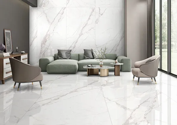 Фото Керамогранит Ennface ENMAR3202SP80160 Calacatta Elite Matt 800x1600x9 Индия