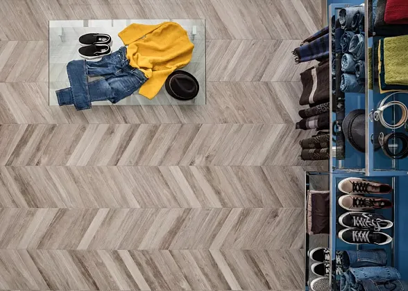 Керамогранит J86584 Vintage DORE CHEVRON 7,5x40,7 для гостиной, для кухни, для прихожей Фото Керамогранит J86584 Vintage DORE CHEVRON 7,5x40,7 Италия