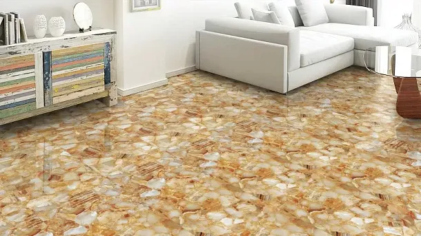 Керамогранит Jade Terrazo High Glossy 60x120 для гостиной, для ванной, для туалета, для прихожей Фото Керамогранит Jade Terrazo High Glossy 60x120 Индия
