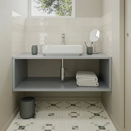 Плитка 126994 Fayenza Square Coral 12,5x12,5 для гостиной, для кухни, для ванной, для туалета, для прихожей Фото Плитка 126994 Fayenza Square Coral 12,5x12,5 Испания