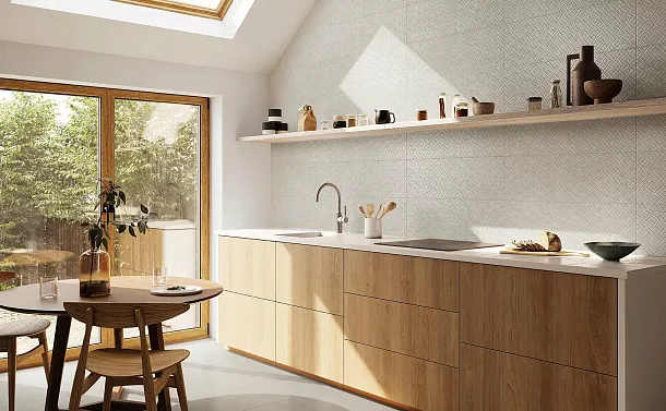 Фото Плитка fPKW Summer Magnolia Vento Inserto 30.5x91.5 RT Италия