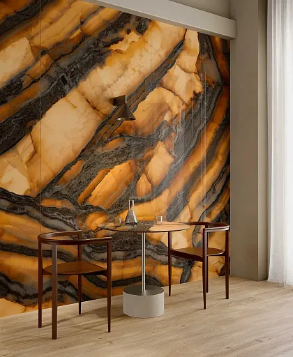 Фото Керамогранит Fondovalle INF3423-5 Tiger All-Light Polished Ret 120x278 Италия