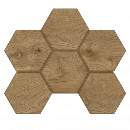 Фото Мозаика Selection Walnut Hexagon SI04 неполированная 25x28,5 Россия