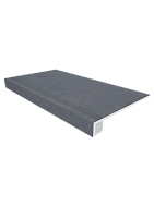 Фото Ступень комплект Luna Black LN04 33x120 неполированная+Подступенок 14.5x120