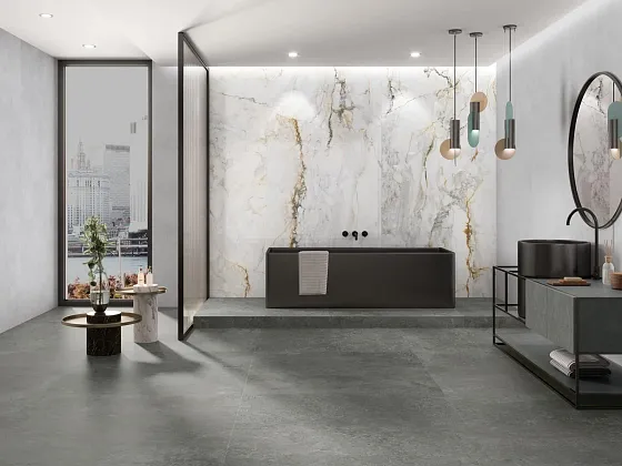 Фото Керамогранит Pamesa 050.869.189.0145 Cr.Pisa Gold Rain Luxglass Rect 60x120 Испания