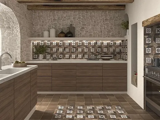 Фото Декор Mainzu Elegance Deco Brown 20x20 Испания