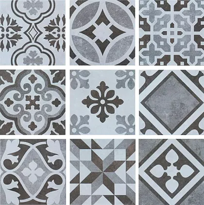 Фото керамическая плитка DeShun Ceramics Mix Art Decor DC31 20x20 Китай