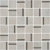 Фото Декор Гварди 1 мозаичный серый светлый матовый обрезной 30x30x0,9 из 36 частей 4,8х4,8 (MM13130)