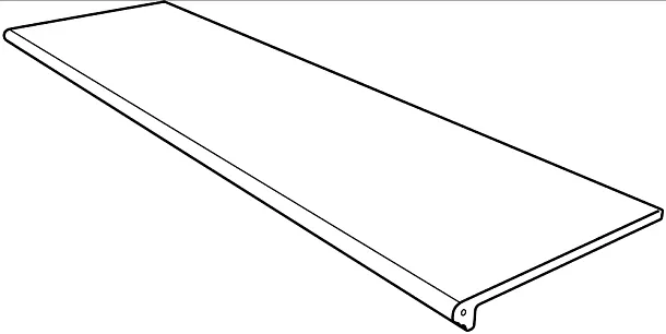 Фото Gres de Aragon 970698 Ступень фронтальная Rodeno Round. Smooth Haya 33x120 Испания