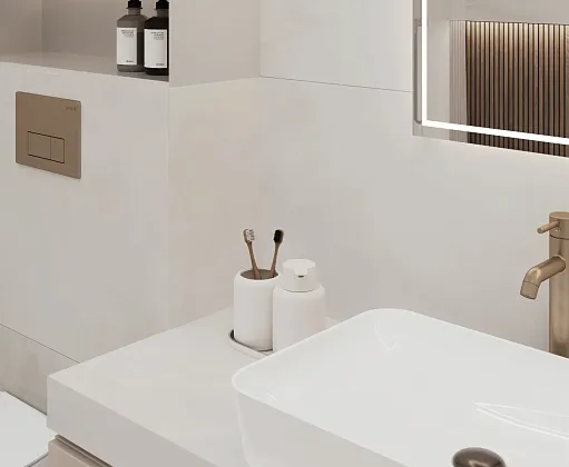 Фото Керамогранит Laparet Onyx Melody бежевый матовый карвинг 60х120 Индия