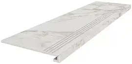 Фото Ступень Kerama Marazzi Монте Тиберио серый светлый лаппатированный обрезной 33x119,5x0,9 (SG540722R\GCF)