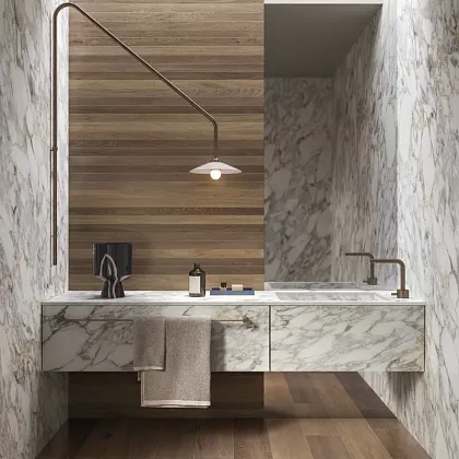 Фото Керамогранит Flaviker PF60011827 Supreme Memories Breccia Imperiale Nat R 120x280 Италия