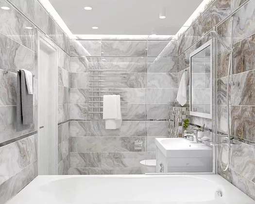 Фото Плитка Goldy серый 25х75 Россия