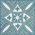 Декор Бахия 2 бирюзовый глянцевый 9,8x9,8x0,7 (KMD3STA020GN)