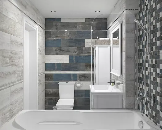 Фото Мозаика MM60114 Декор Sweep мозаичный белый 20х60 Россия